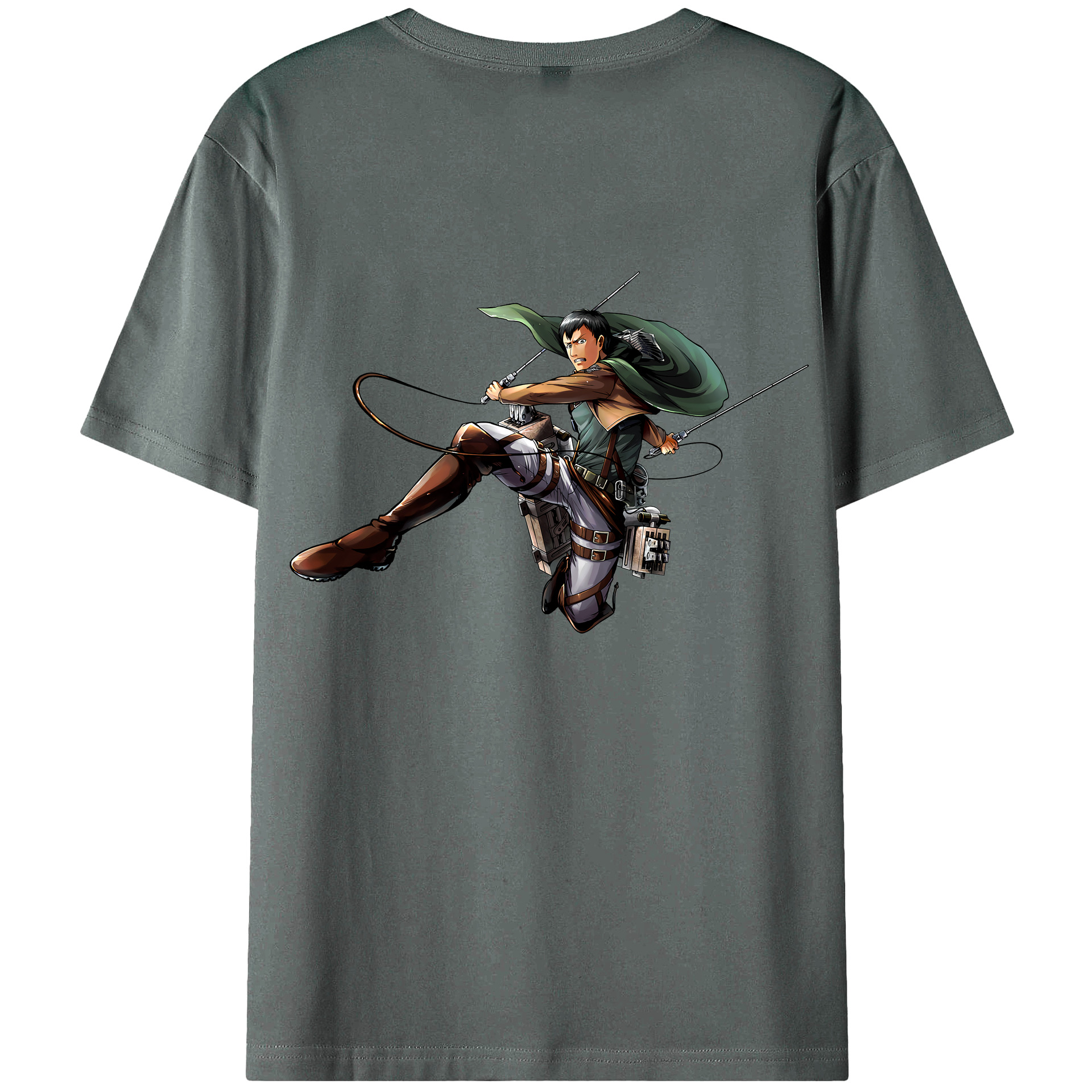 （画像用） 進撃の巨人 ベルトルト・フーバー Attack on Titan Bertholdt Hoover 綿100％ メンズ半袖Tシャツ（バックプリント） 通気性